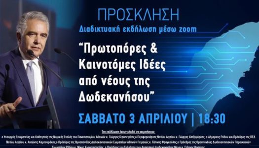 ΒΑΣΙΛΕΙΟΣ-ΝΙΚΟΛΑΟΣ ΥΨΗΛΑΝΤΗΣ:«Πρωτοπόρες και Καινοτόμες Ιδέες από νέους της Δωδεκανήσου»