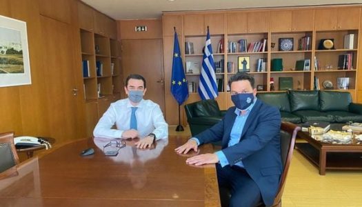 Ο δήμαρχος Χάλκης Άγγελος Φραγκάκης συναντήθηκε με τον Υπουργό Περιβάλλοντος-Ενέργειας για την διευθέτηση των τελευταίων λεπτομερειών αναφορικά με το Project της Χάλκης