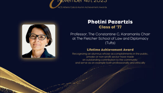 ACS Athens:Photini Pazartzis is a testament to the values of ACS Athens, embodying the ethos of excellence, empathy, and a relentless drive to create a more just and compassionate world.